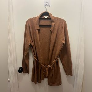 J CREW BUTTON CARDIGAN WITH BELT